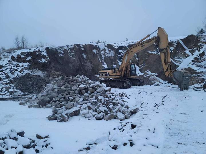 Travaux d'excavation saison hivernale Lac Saint-Jean